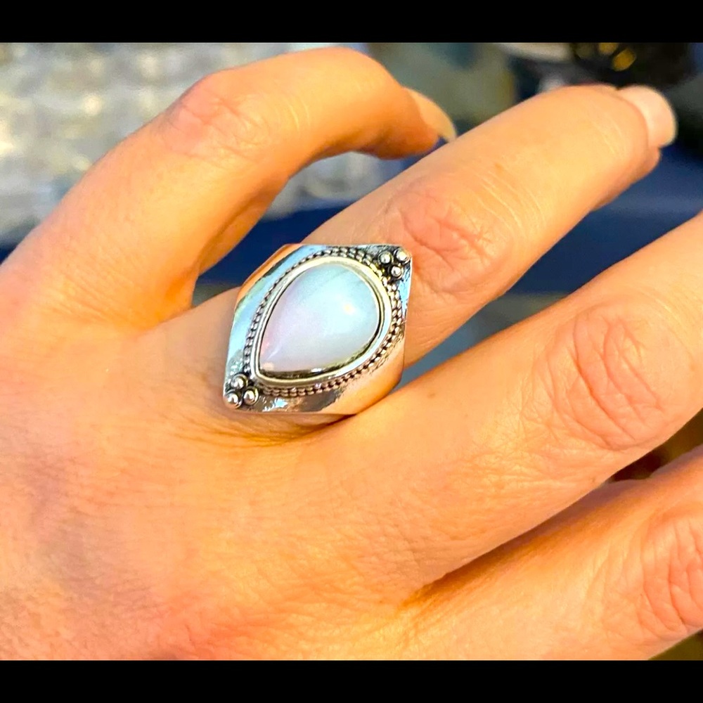 SOLD 925 Silver Moonstone Ring
